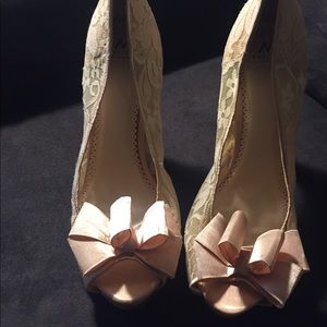 Pink Lace Heels SZ 11